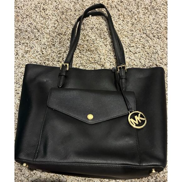Michael Kors Black Jet Set Large Pocket Tote Excellent Condition - Picture 1 of 11